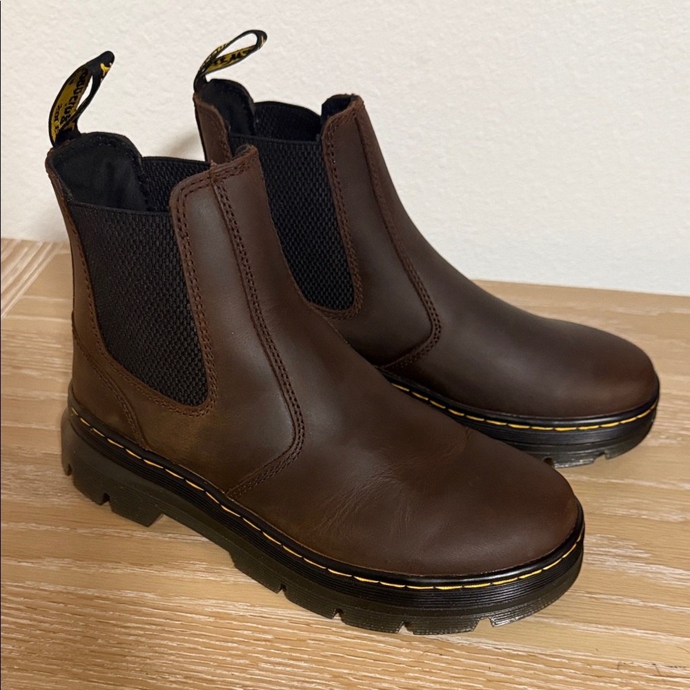 Dr. Martens Embury Chelsea Boots in Dark Brown Crazy Horse Leather